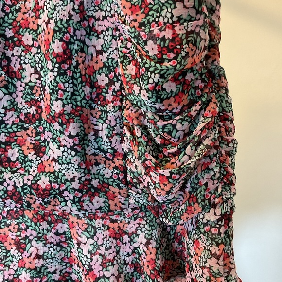 18. BP Pink and Black Bubble Mini Skirt with Ruched Ruffles Size Small - Picture 3 of 5